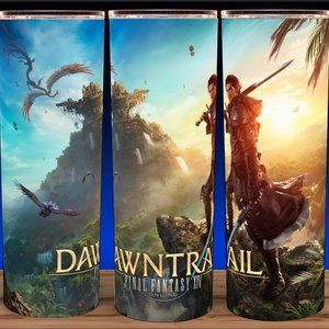 Final Fantasy 14 Dawntrail MMO Gaming Cup Mug Tumbler 20oz